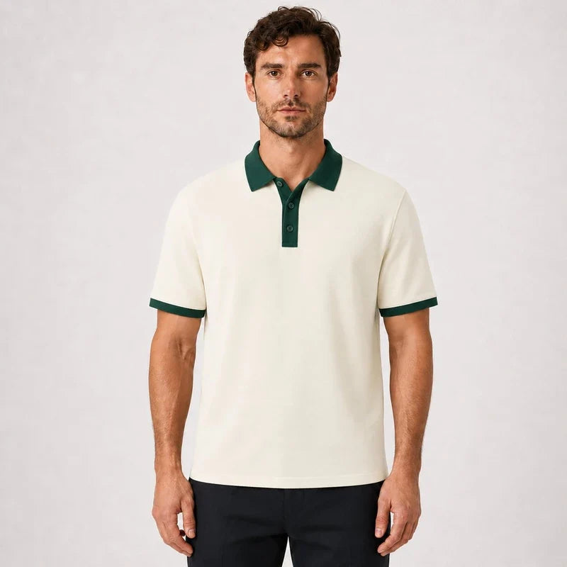 Polo Hombre Lisa Algodón Premium Estilo Old Money Clásico