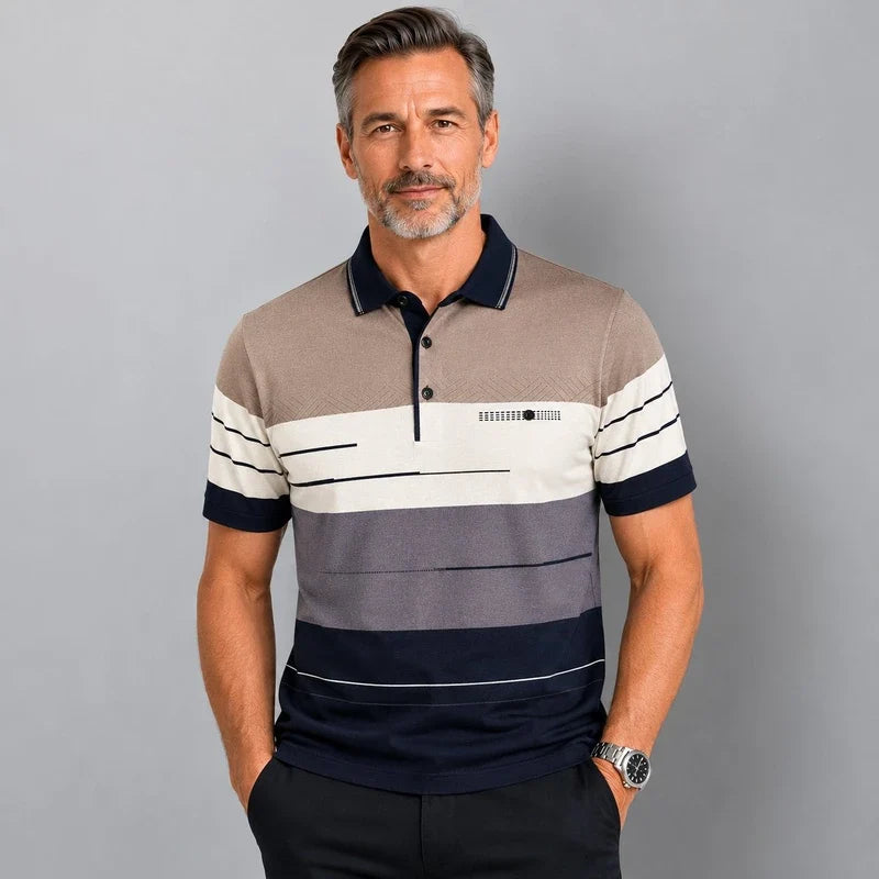 Camisa Polo Hombre Bordada Ajustada Algodón Manga Corta - foto 2