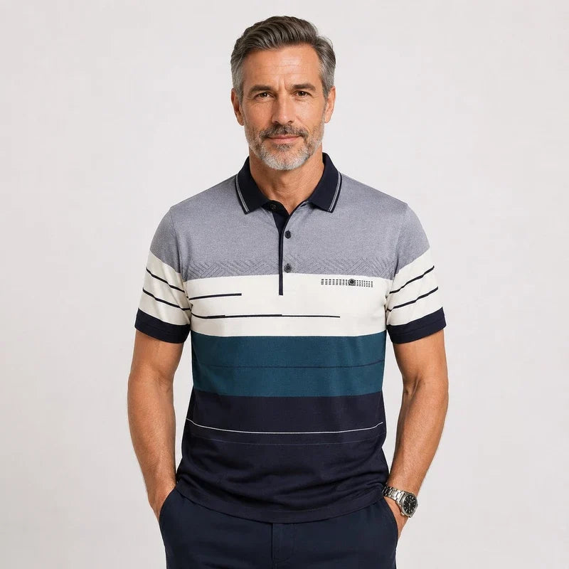 Camisa Polo Hombre Bordada Ajustada Algodón Manga Corta - foto 3