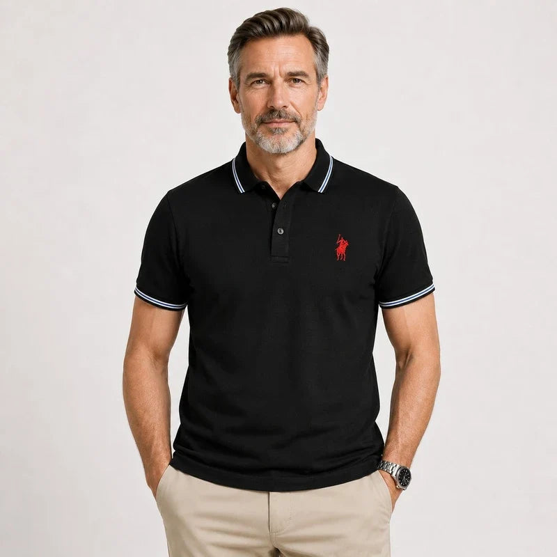 Camisa Polo Hombre San Isidro Algodón Manga Corta Elegante y Cómoda - foto 2