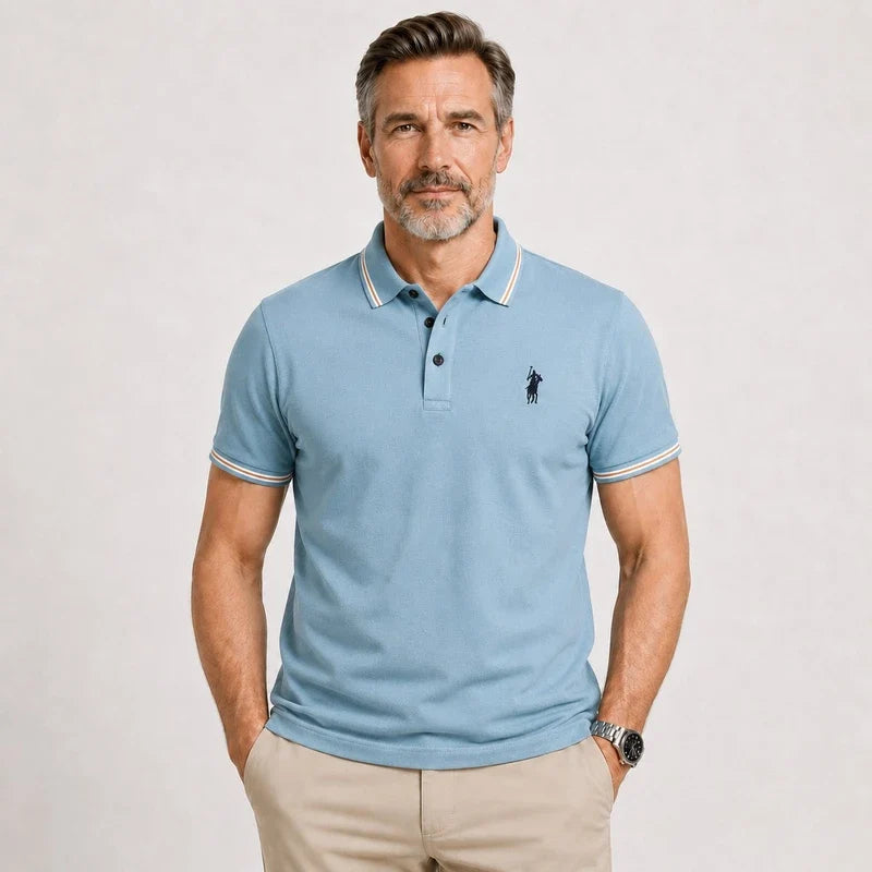 Camisa Polo Hombre San Isidro Algodón Manga Corta Elegante y Cómoda - foto 3