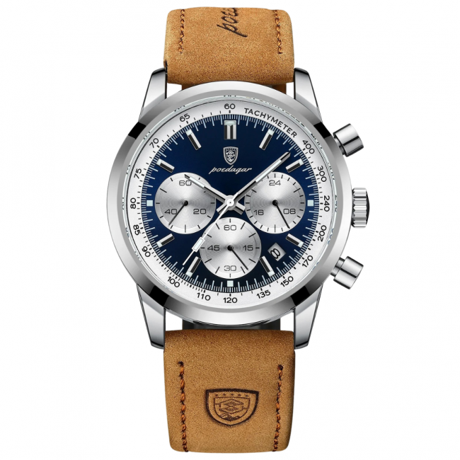 Reloj Hombre Latitud Plata / Azul